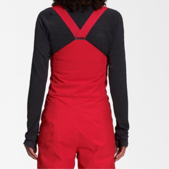 🥷🏿🥷🏿🥷🏿The North Face Women's Amry Bib Snow Ski Insulated Pants Bright Red - Picture 5 of 6